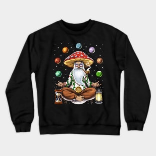 Hippie Mushroom Meditation Crewneck Sweatshirt